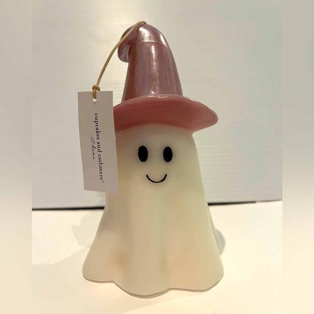 🍁 Cute Cupcakes and Cashmere Ghost with Pink Hat Candle- NWT